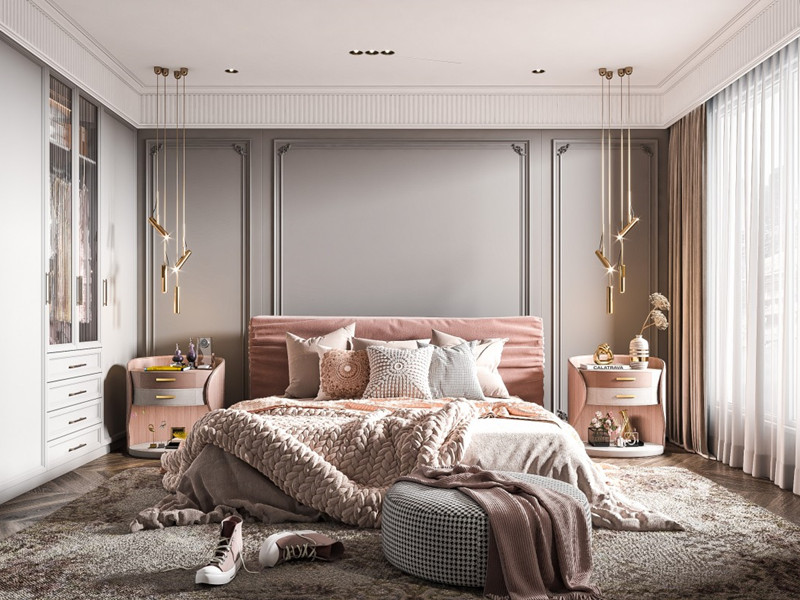 美式风格设计卧室